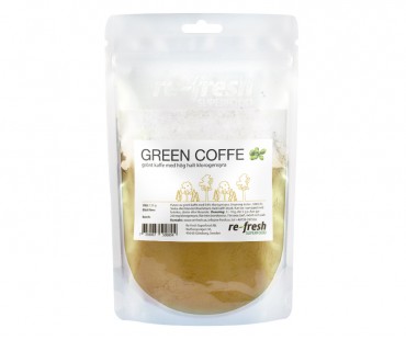 Green Coffee Powder, Re-fresh Superfood. 125 g PASSERAT BÄST FÖRE