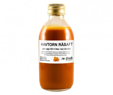 Havtorn Råsaft Superkoncentrat, Re-fresh Superfood. 1000 ml - ger ca 20 l ren havtornsjuice