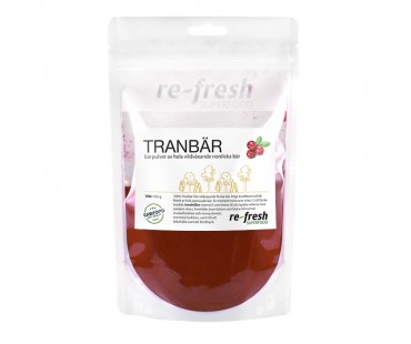 Tranbärspulver, Re-fresh Superfood. 100 g