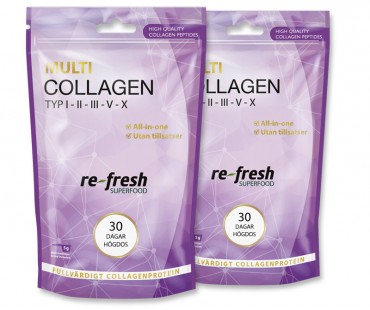 Multi Collagen, Re-fresh Superfood. 30 dagar högdos 2-PACK